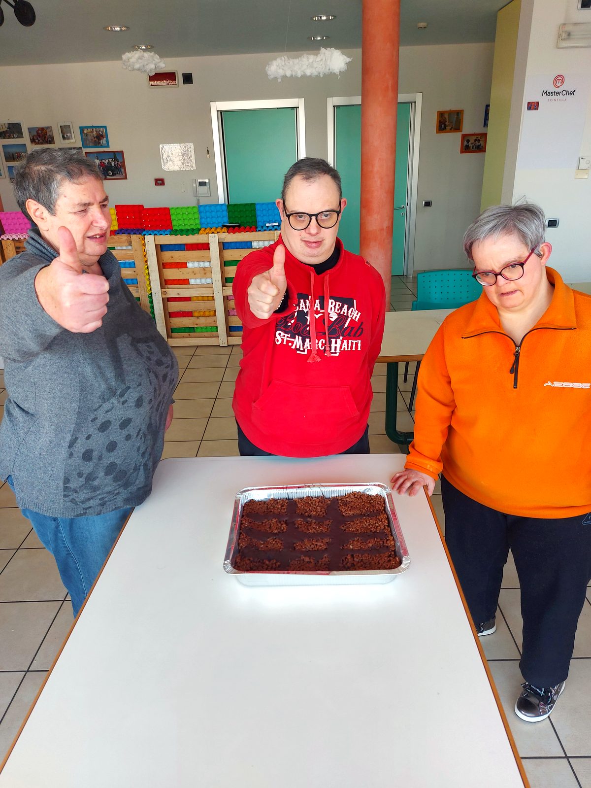 La torta preparata insieme al centro diurno
